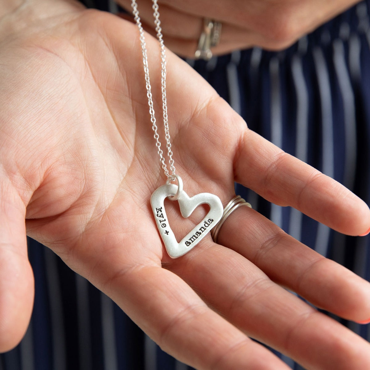 Molded Heart Necklace {Sterling Silver}