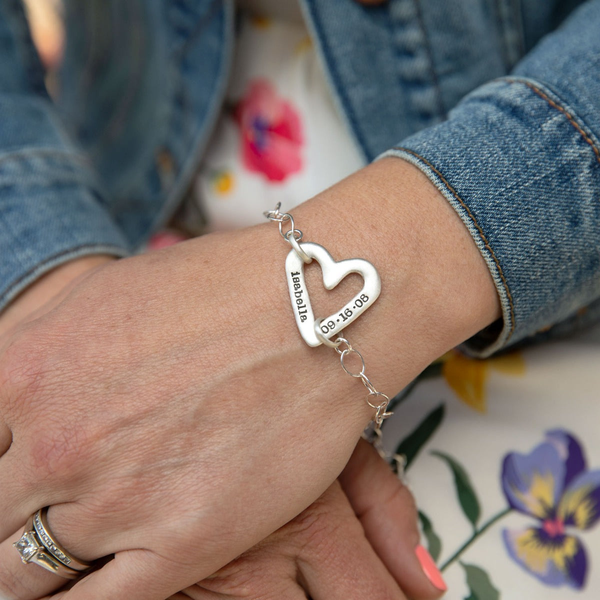 Molded Heart Bracelet {Sterling Silver}