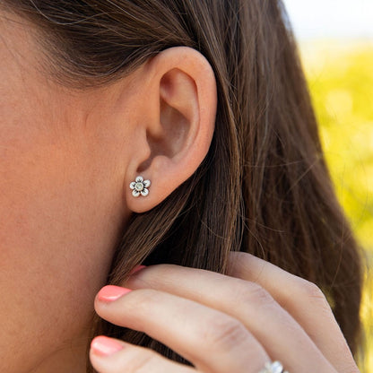 Birthstone Bloom Bracelet and Stud Earrings Gift Set {Sterling Silver}