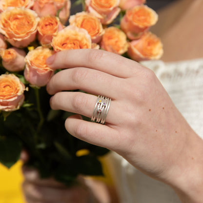 Always Together Birthstone Ring {Sterling Silver}