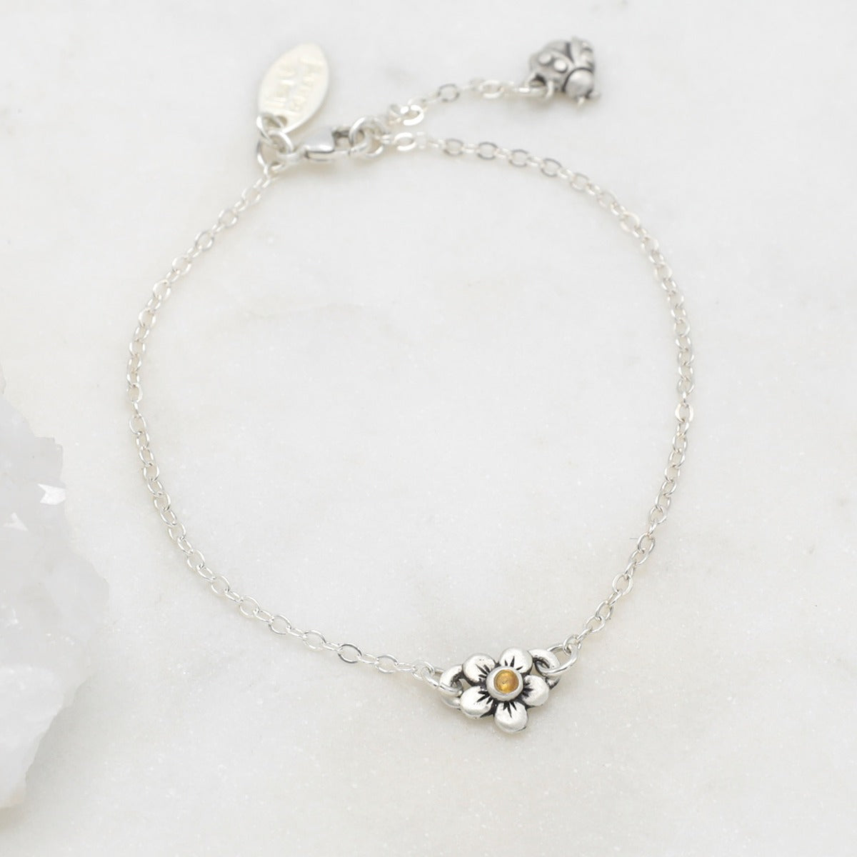 Birthstone Bloom Bracelet {Sterling Silver}