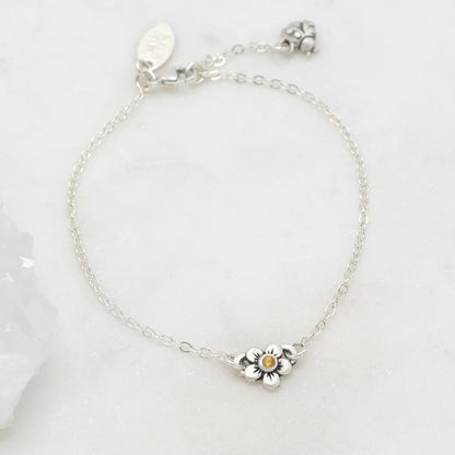 Birthstone Bloom Bracelet {Sterling Silver}