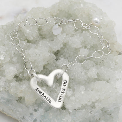 Molded Heart Bracelet {Sterling Silver}