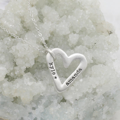 Molded Heart Necklace {Sterling Silver}