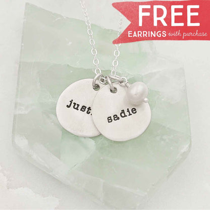 Beloved Name Disc Necklace {Sterling Silver}