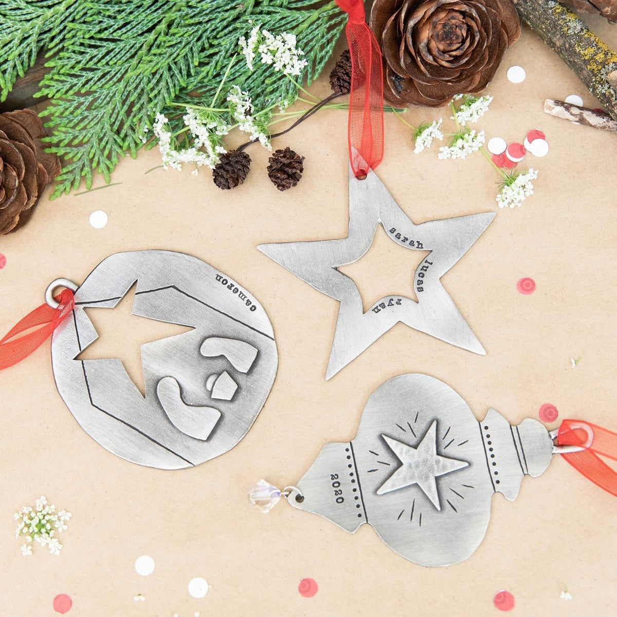 Molded Star Ornament {Pewter}