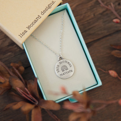 This Moment Matters Necklace {Pewter}