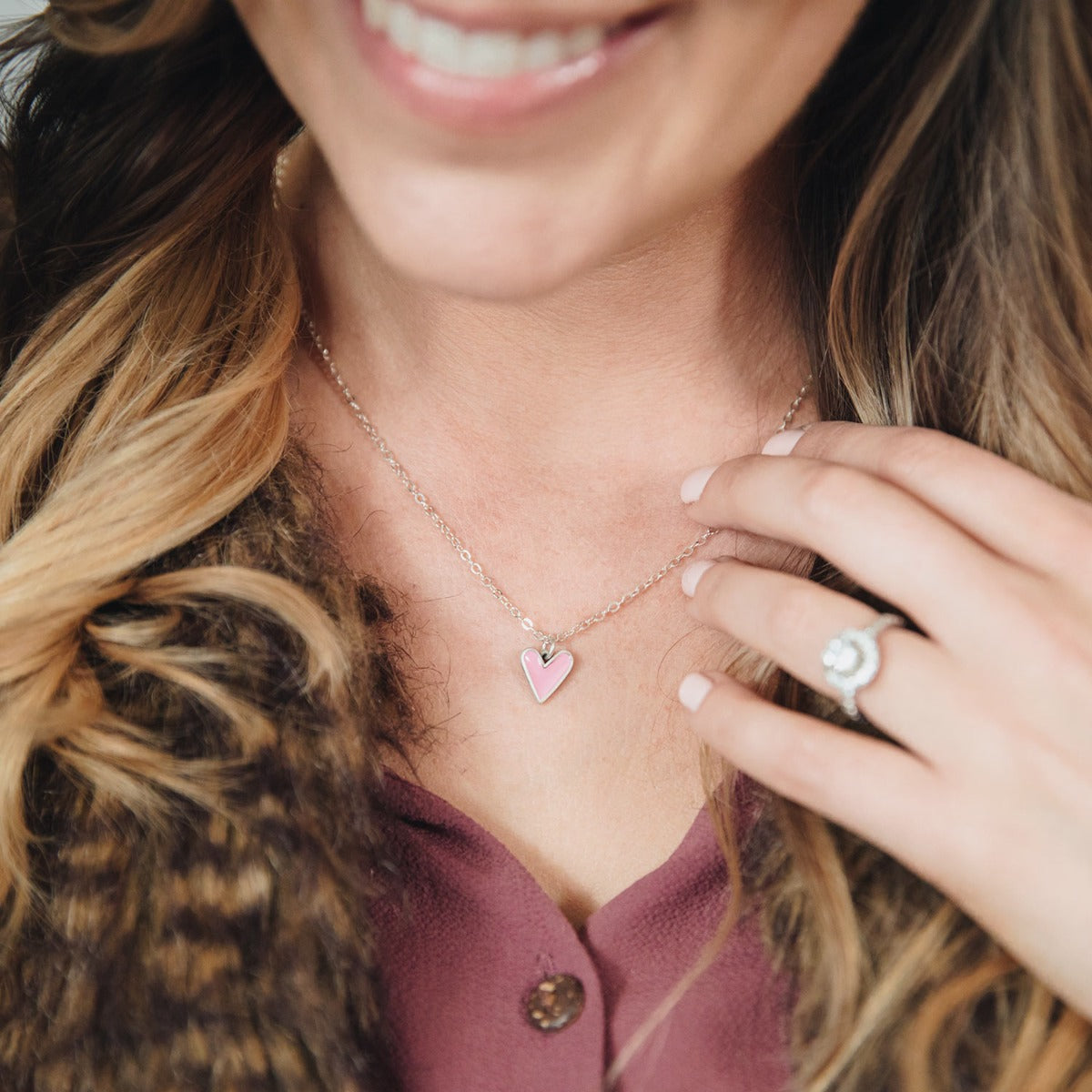 Brave Love® Tiny Heart Necklace {Sterling Silver}