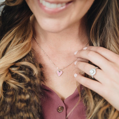 Brave Love® Tiny Heart Necklace {Sterling Silver}