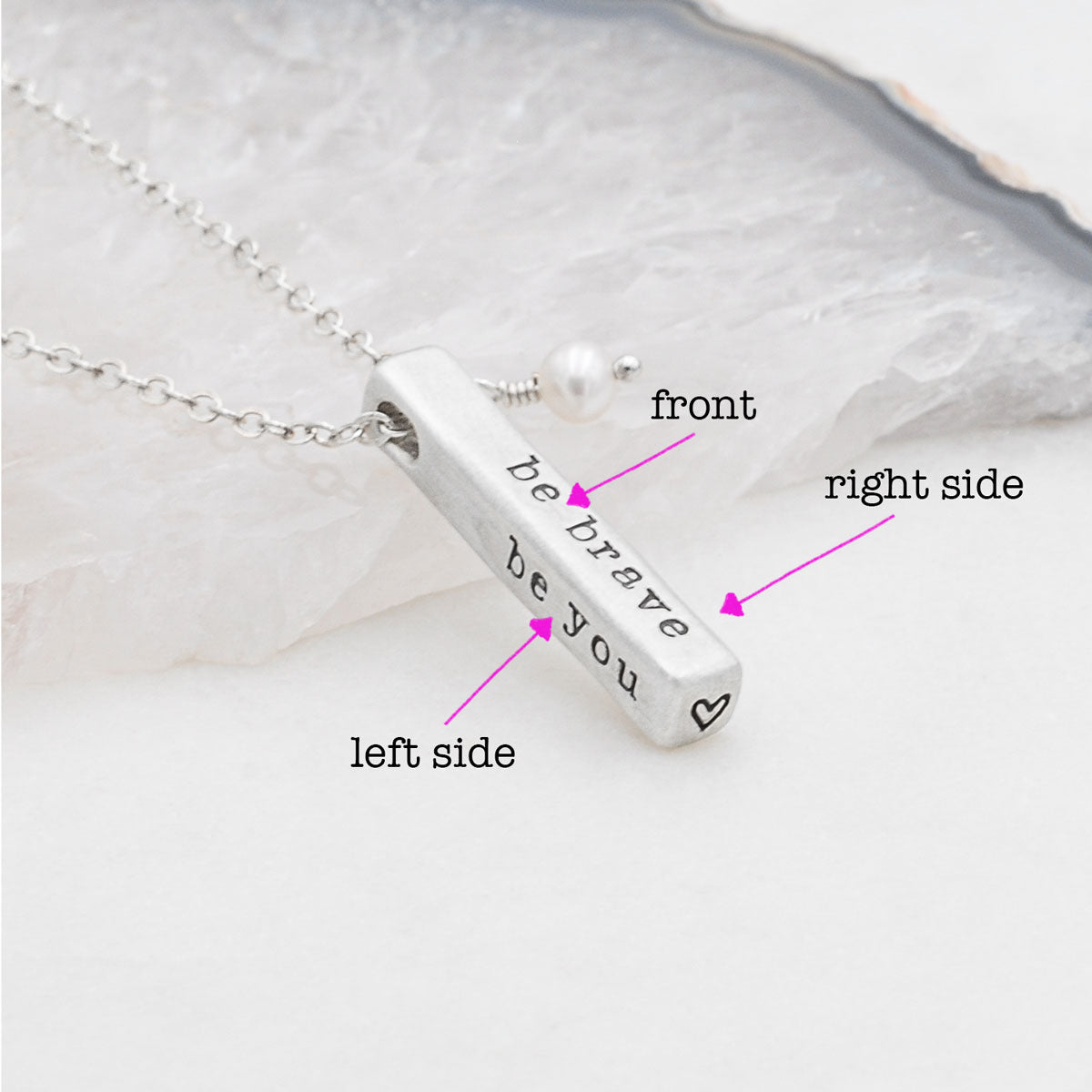 What Matters Most Necklace - 3 Sides {Sterling Silver}