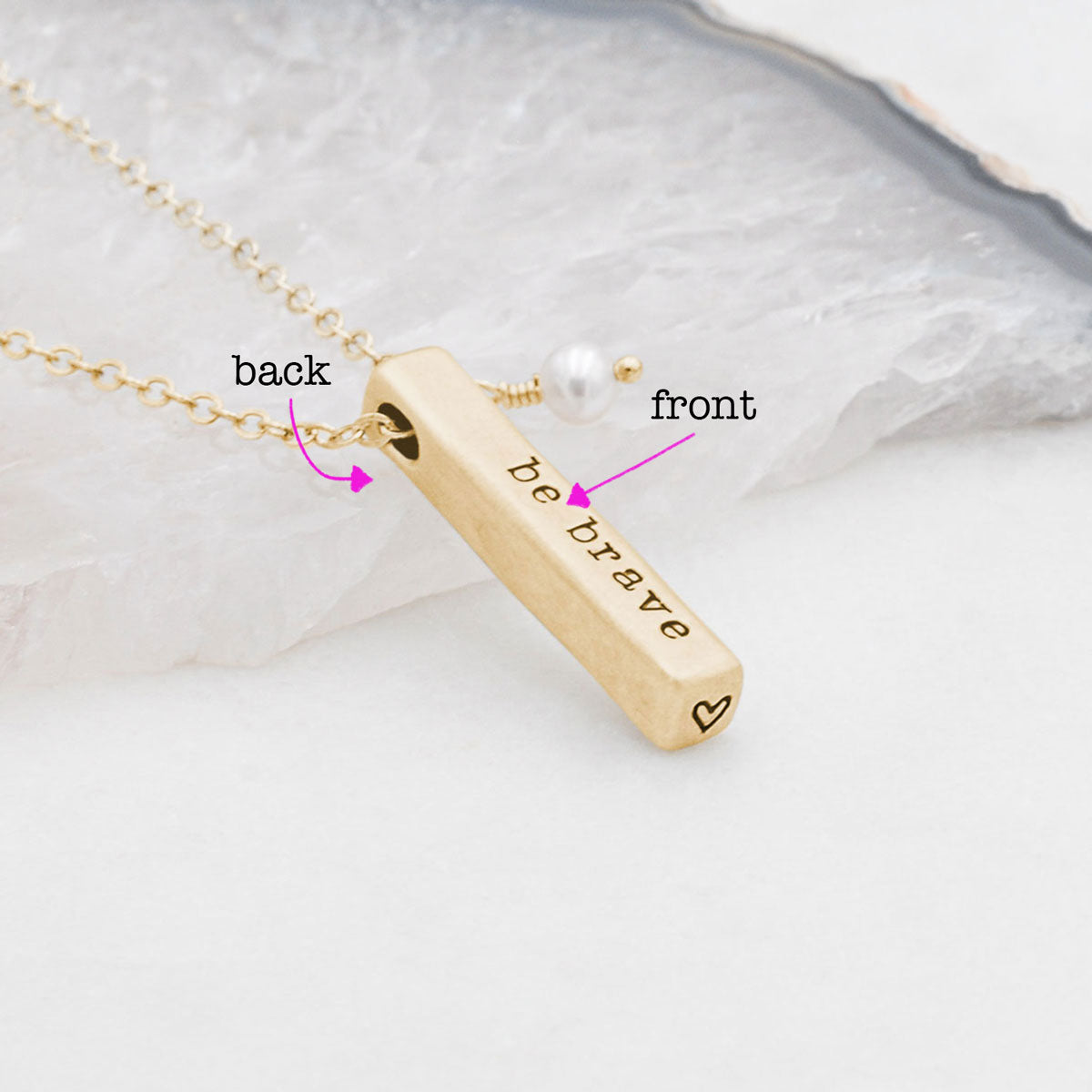 What Matters Most Necklace - 2 Sides {14k Gold}