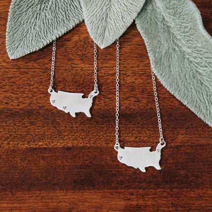 State Of My Heart Necklace {Sterling Silver}