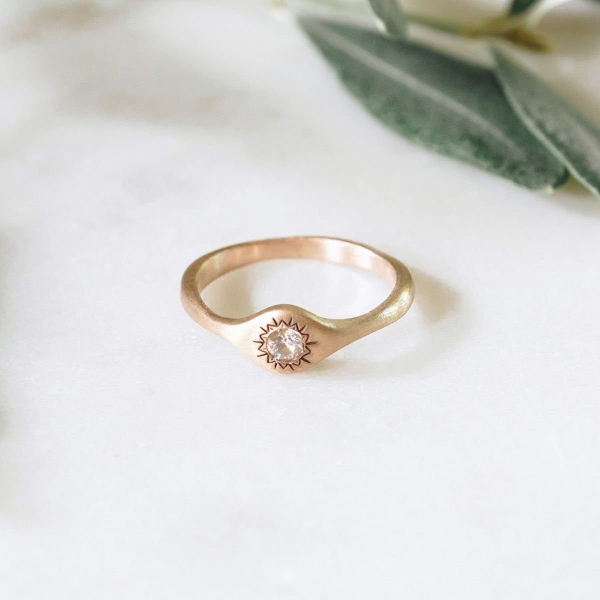 Sunburst Stacking Ring {14K Gold}