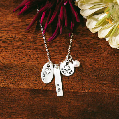 {sterling silver} jumble of charms necklace