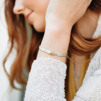 You Have My Heart Cuff {sterling silver & 10k gold}