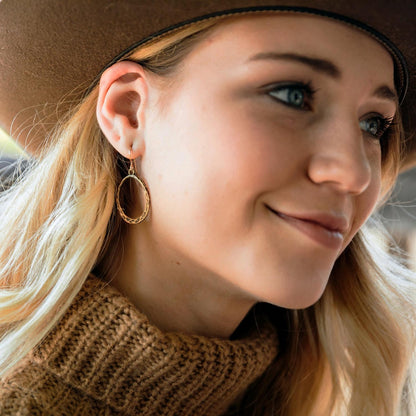 Hammered Hoop Earrings {Gold-Plated}