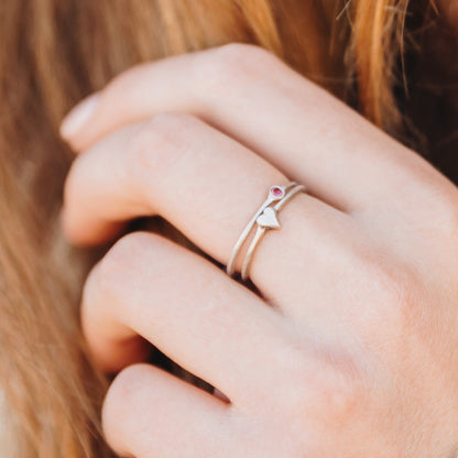 Love & Loss Ring Pair {Sterling Silver}