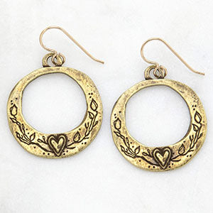 Let Love Grow Hoop Earrings {Gold-Plated}