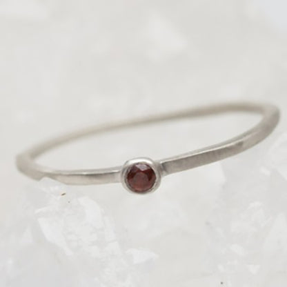 Dainty Finespun Birthstone Ring {Sterling Silver}