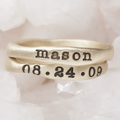 Gold Stacking Rings {14k Gold}