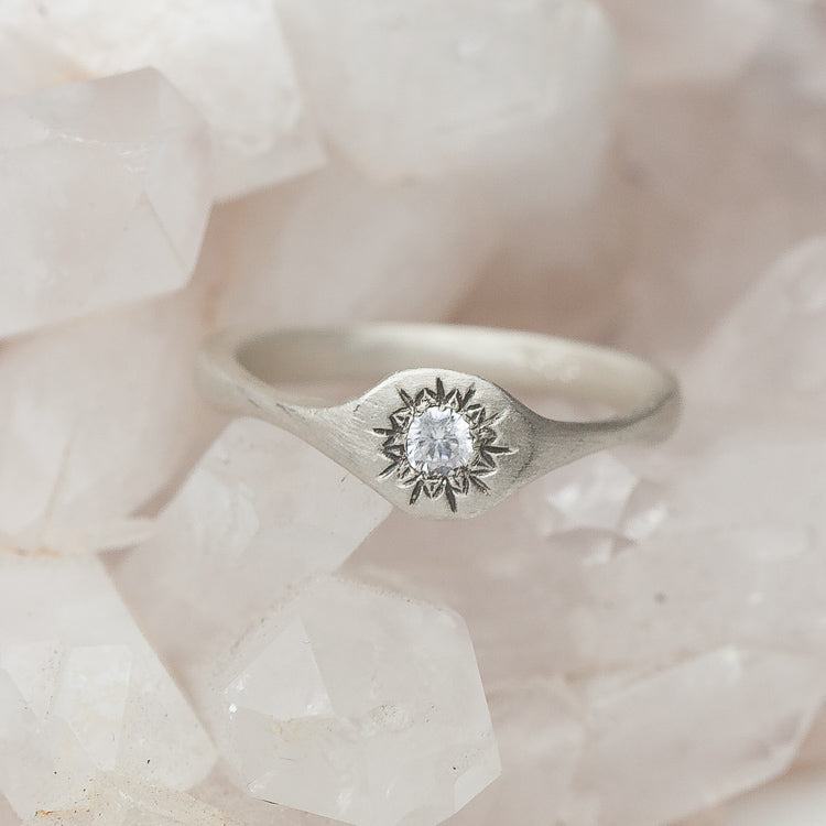 Sunburst Stacking Ring {Sterling Silver}