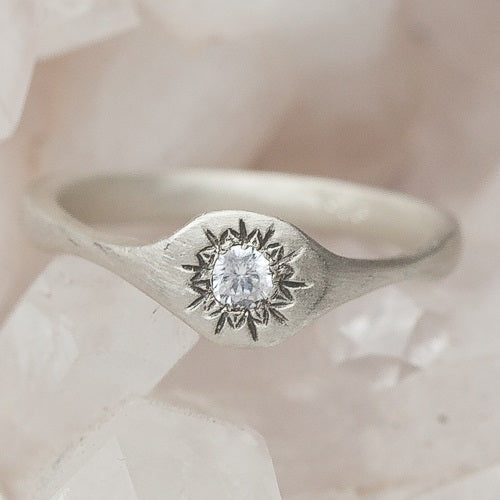 Sunburst Stacking Ring {Sterling Silver}