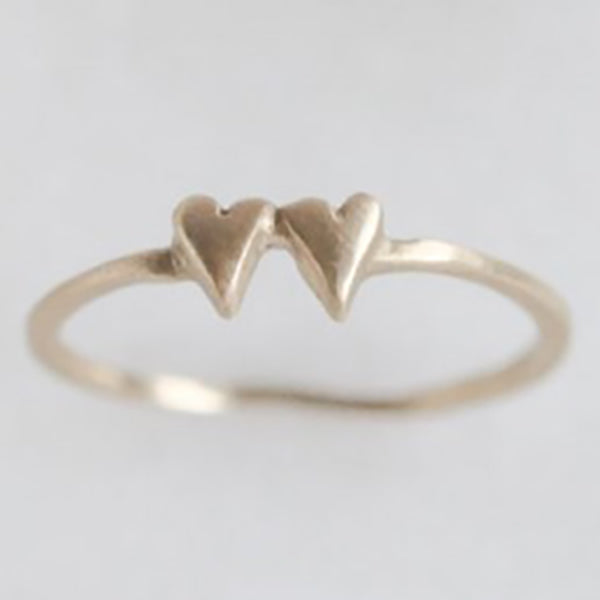 Sweet Love Ring - Two Hearts {Gold Vermeil}