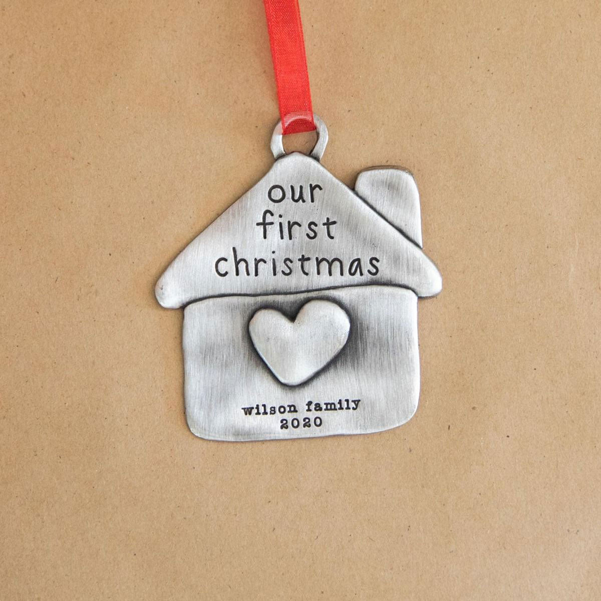 Our First Christmas Ornament {Pewter}