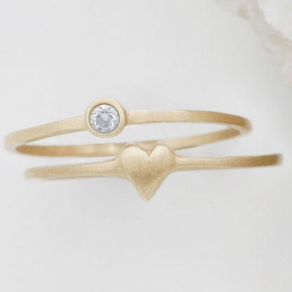 Love & Loss Ring Pair {10K Solid Gold}