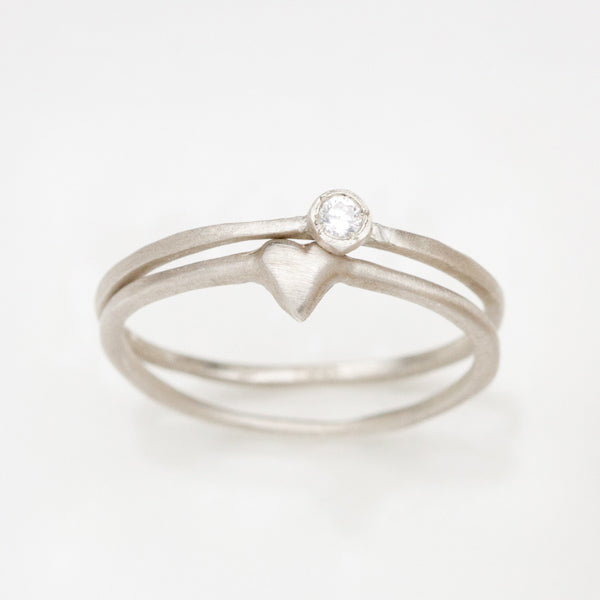 Love & Loss Ring Pair {Sterling Silver}