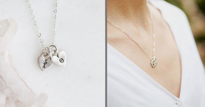 Cherished Hearts Initials Necklace {Sterling Silver}