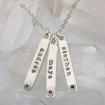 Bezel Birthstone Necklace {Sterling Silver}