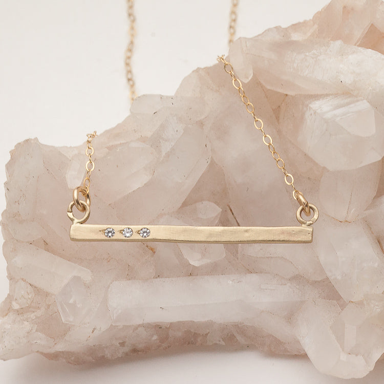 Cross Bar Necklace {Gold}