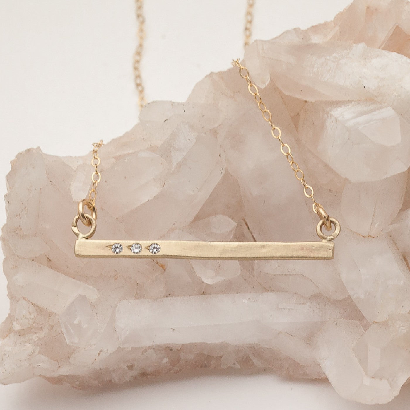 Cross Bar Necklace {Gold}