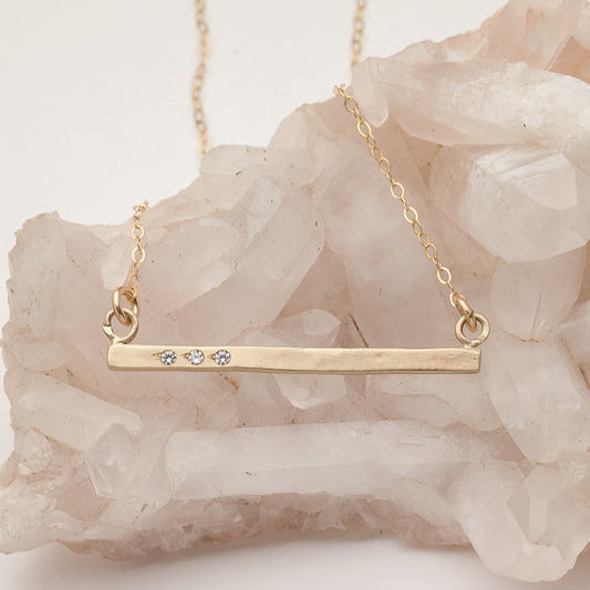 Cross Bar Necklace {Gold Vermeil}