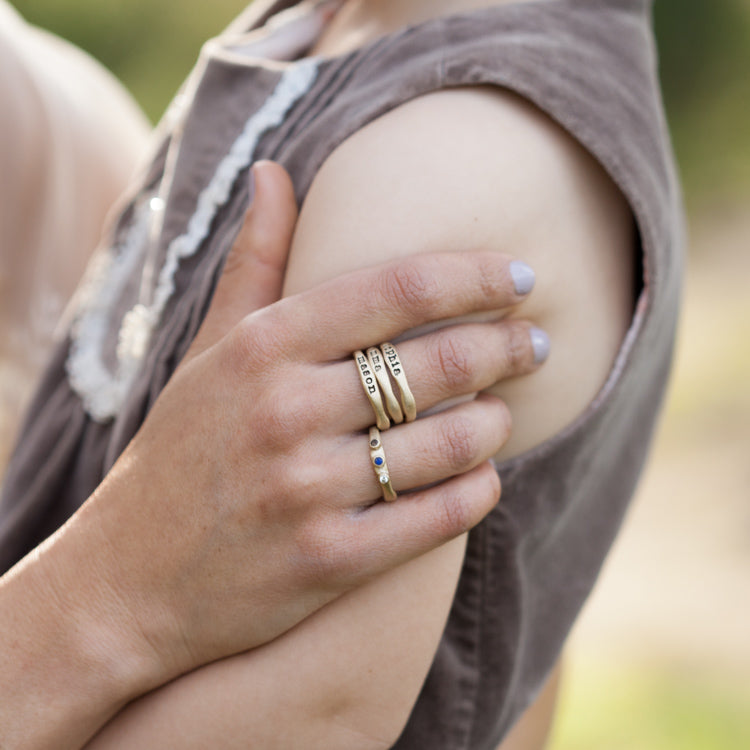 14K Gold Mother's Ring