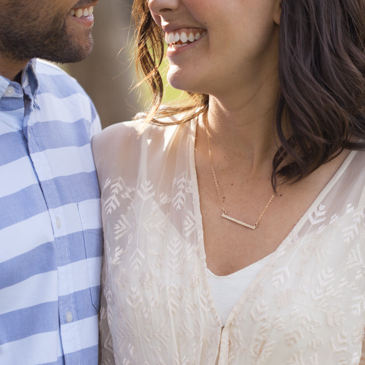 Cross Bar Necklace {Gold Vermeil}