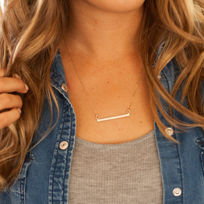 Cross Bar Necklace {Gold}