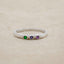 Handcrafted sterling silver mother's ring with customizable genuine birthstones