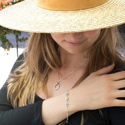 Mother's Birthstone Bloom Bracelet {Sterling Silver}