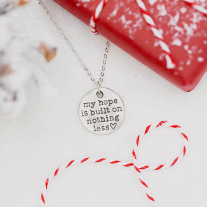 My Hope Is Built Necklace {Pewter}