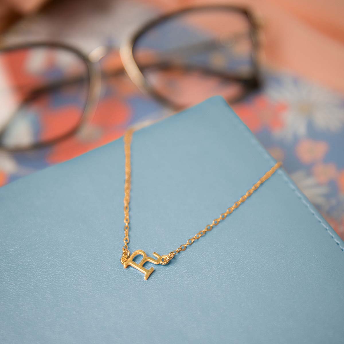 14k yellow gold my monogram letter necklace