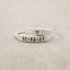 personalized sterling silver Nameplate Stacking Rings