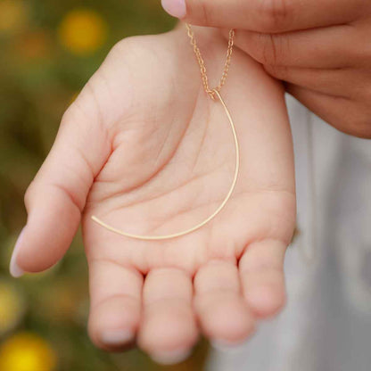 A gold filled New Moon Necklace