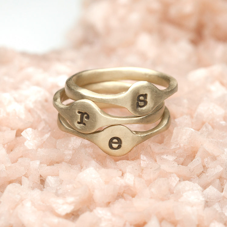 Initial Stacking Ring {10K Gold}