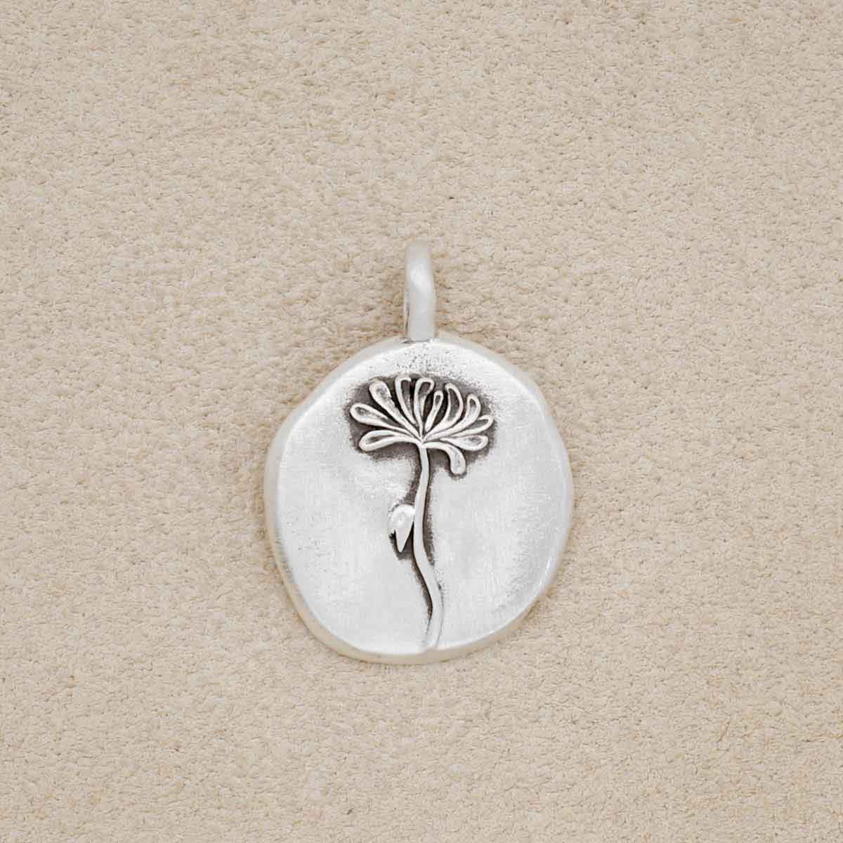 November Birth Flower Charm {Sterling Silver}