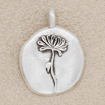 November Birth Flower Charm {Sterling Silver}