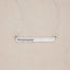 sterling silver personalized cross bar necklace customized with name or phrase