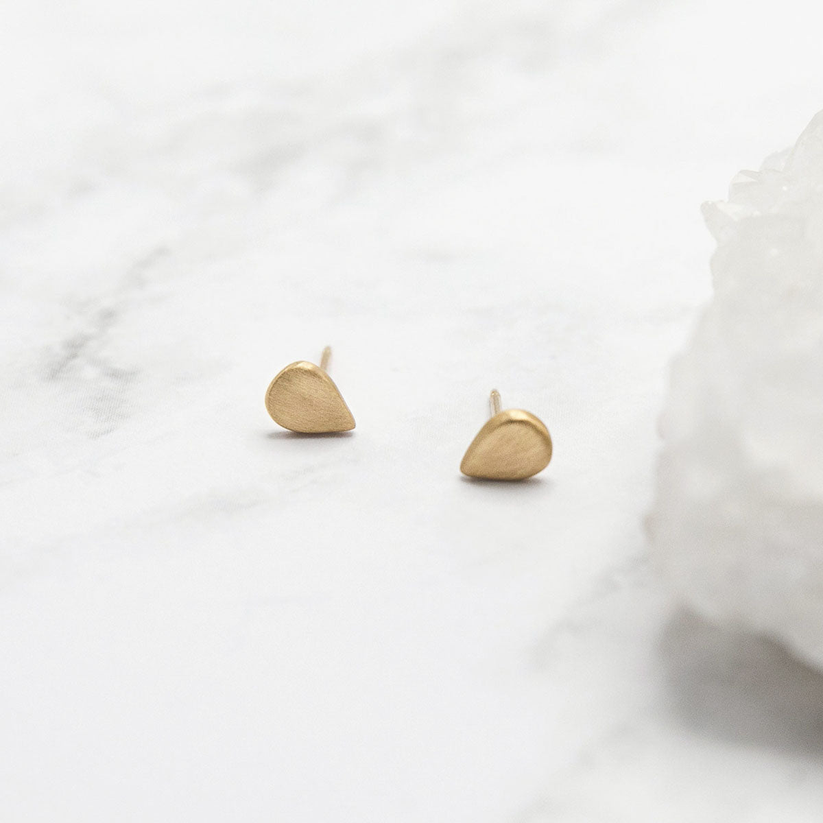 Raindrop Stud Earrings {10k Gold}