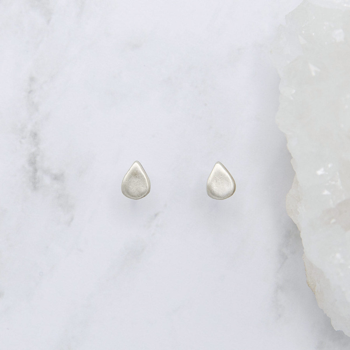 Raindrop Stud Earrings {Sterling Silver}